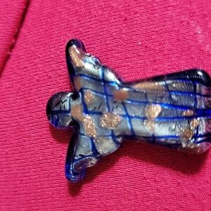 Murano Glass Angel Blue silver gold metalic GA2